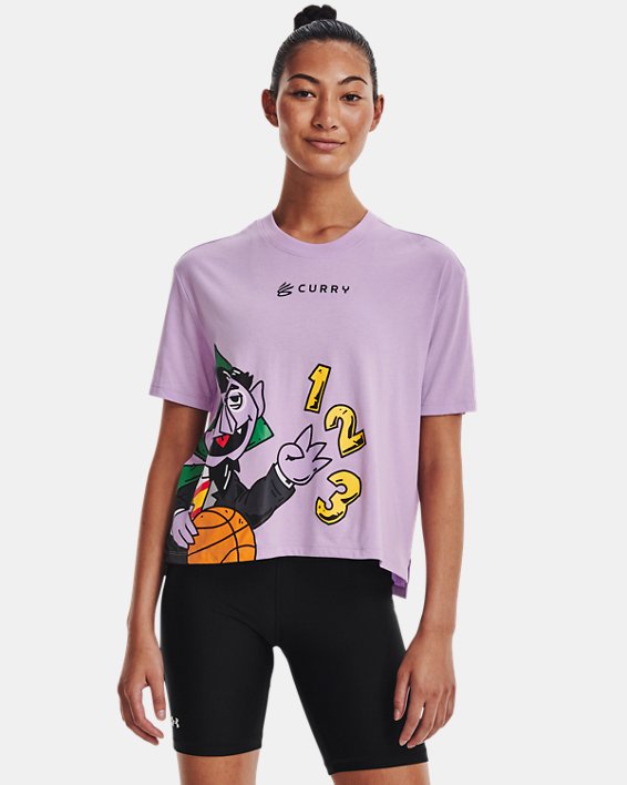 Women's Curry Count Short Sleeve T-Shirt, Purple, pdpMainDesktop image number 0